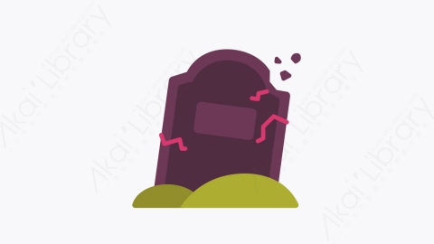 图片素材-008公墓 cemetery扁平MG卡通万圣节元素图标