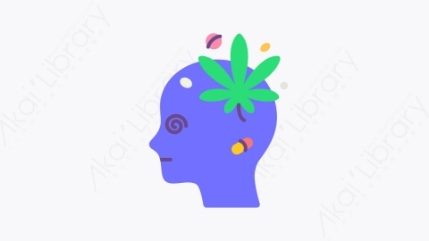 图片素材-016吸毒者 drug addict扁平MG卡通心理健康和障碍元素图标