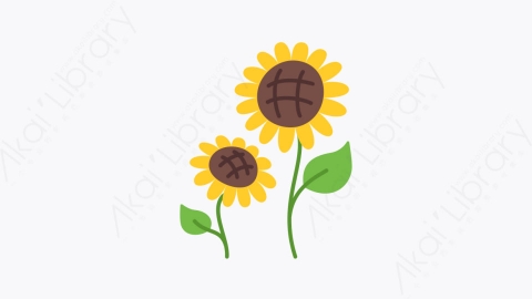 图片素材-017向日葵 sunflower扁平MG卡通农业元素图标