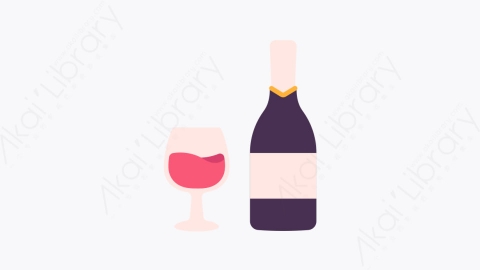 图片素材-018酒 wine扁平MG卡通圣诞节元素图标