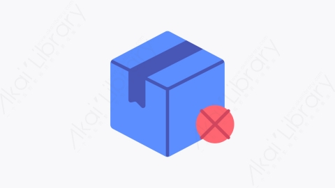 图片素材-019交货取消 delivery cancelled个扁平MG卡通物流元素图标