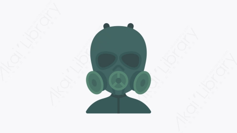 图片素材-021防毒面具 gas mask扁平MG卡通空气污染元素图标