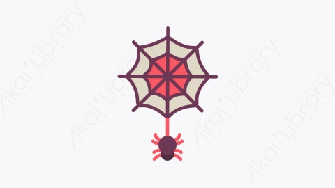 图片素材-023蜘蛛 spider扁平MG卡通万圣节元素图标