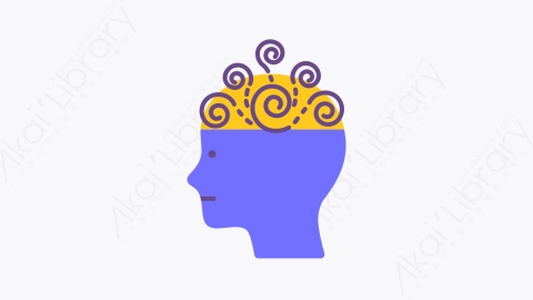 图片素材-025焦虑 anxiety扁平MG卡通心理健康和障碍元素图标