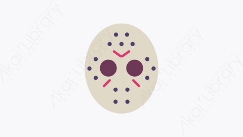 图片素材-027面具 jason扁平MG卡通万圣节元素图标