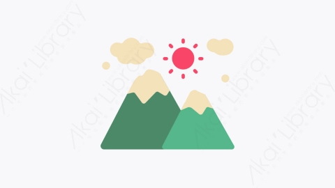 图片素材-029山 mountain扁平MG卡通露营元素图标