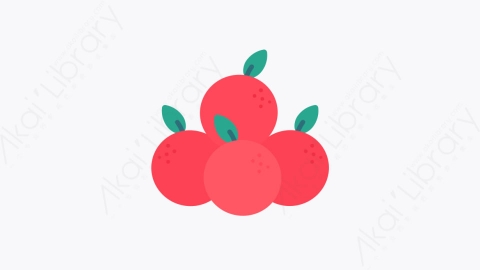 图片素材-029橘子 oranges扁平MG卡通农历新年元素图标