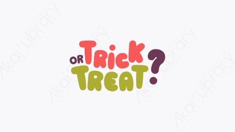 图片素材-032不给甜头就有好看的 trick or treat扁平MG卡通万圣节元素图标