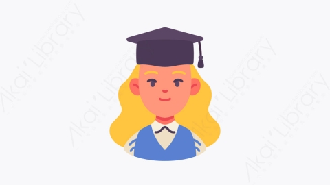 图片素材-035毕业生 graduate扁平MG卡通职业与人形元素图标2