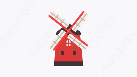 图片素材-036风车 windmill扁平MG卡通农业元素图标