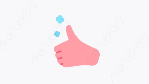 图片素材-014大拇指 thumb up扁平MG卡通洗手元素图标
