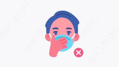 图片素材-008隔离不要碰 do not touch扁平MG卡通冠状病毒COVID 19元素图标