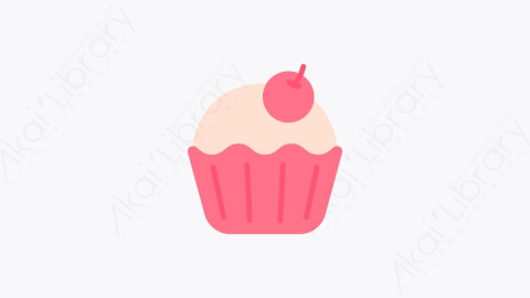 图片素材-004纸杯蛋糕 cupcake扁平MG卡通食物和交付元素图标