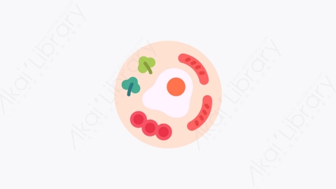 图片素材-011早餐 breakfast扁平MG卡通食物和交付元素图标