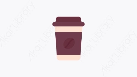 图片素材-015咖啡 coffee扁平MG卡通食物和交付元素图标
