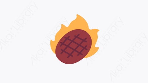 图片素材-018牛排 steak扁平MG卡通食物和交付元素图标