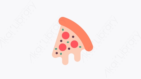 图片素材-023披萨 pizza扁平MG卡通食物和交付元素图标