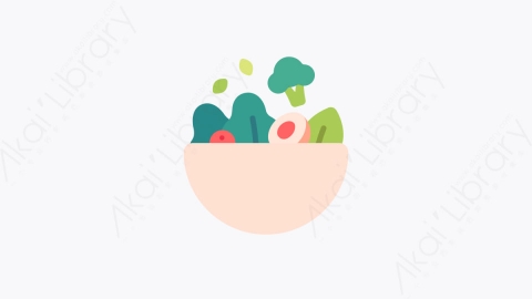 图片素材-024色拉 salad扁平MG卡通食物和交付元素图标