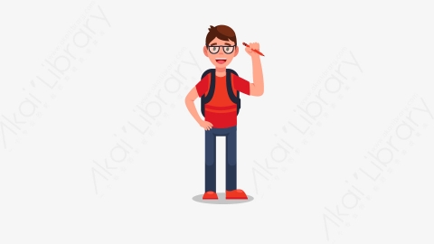 图片素材-学生做不同的动作6