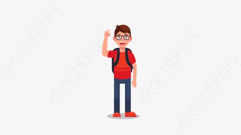 图片素材-学生做不同的动作8