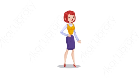图片素材-做不同的动作的好女商人1
