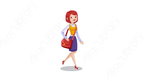 图片素材-做不同的动作的好女商人9