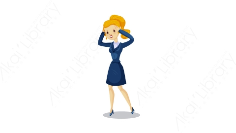 图片素材-做不同的动作的好女商人20