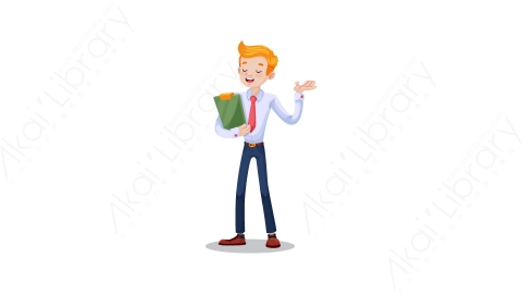 图片素材-做不同的动作的好商人9