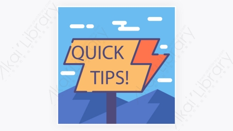 图片素材-卡通扁平多彩的快速Tips重点提示标签6