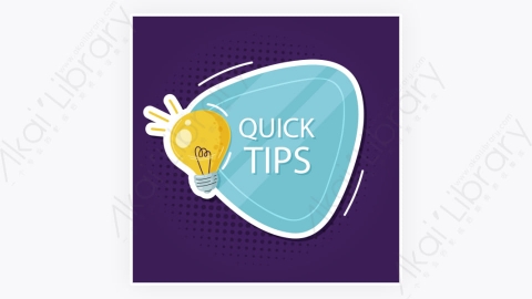 图片素材-卡通扁平多彩的快速Tips重点提示标签75