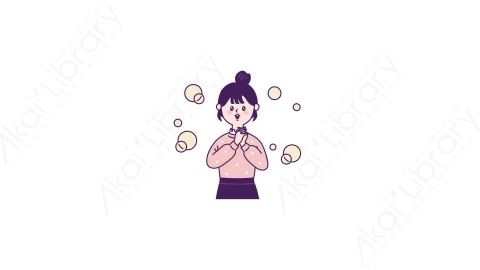 视频素材-可爱卡通男生女生动态表情包_01_07