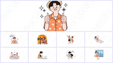 视频素材-可爱卡通男生女生动态表情包_02