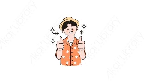 视频素材-可爱卡通男生女生动态表情包_02_04