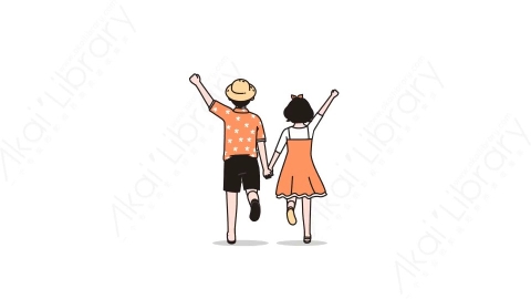 视频素材-可爱卡通男生女生动态表情包_02_06