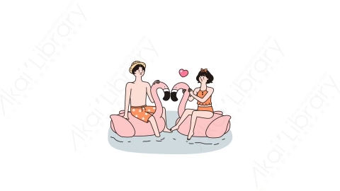 视频素材-可爱卡通男生女生动态表情包_02_09