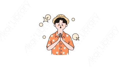 视频素材-可爱卡通男生女生动态表情包_02_15