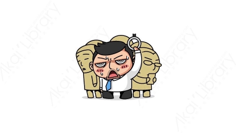 视频素材-可爱搞怪上班族中年大叔动态表情包_02_08