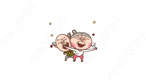 视频素材-可爱搞怪爷爷奶奶动态表情包_10_02