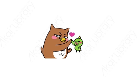 视频素材-可爱搞怪猫头鹰小鸟动态表情包_02_05