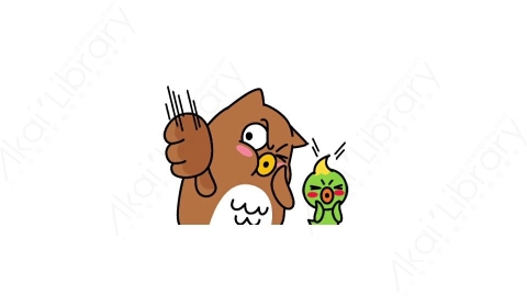 视频素材-可爱搞怪猫头鹰小鸟动态表情包_03_03