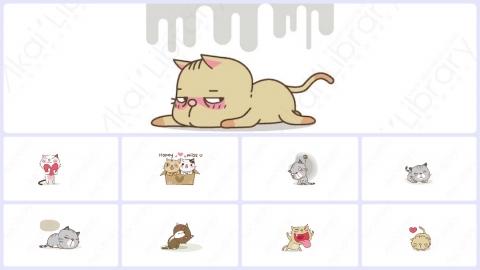 视频素材-可爱搞笑猫咪动态表情包_03