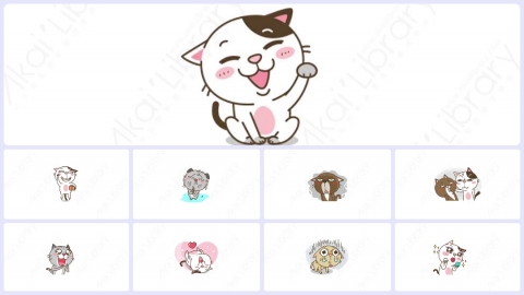 视频素材-可爱搞笑猫咪动态表情包_05