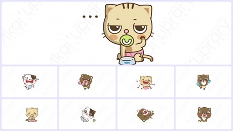 视频素材-可爱搞笑猫咪动态表情包_12