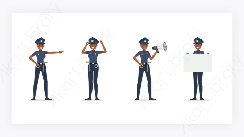 图片素材-女警的工作角色集合