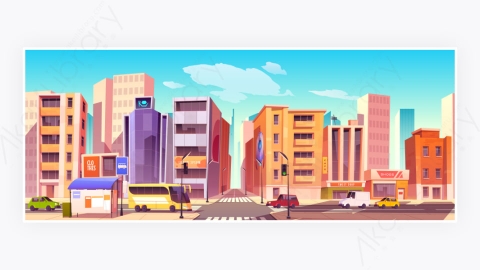 图片素材-现代城市建筑街道房屋建筑-2