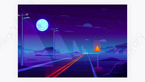图片素材-空旷的沙漠高速公路-2