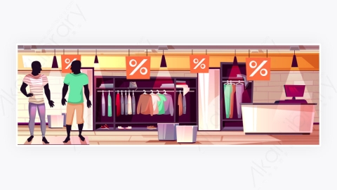 图片素材-超级市场的服装店插图-8
