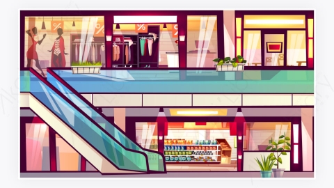 图片素材-超级市场的购物市场插图-3