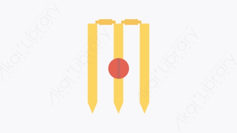 图片素材-0001-板球-3cricket卡通扁平体育与健身元素图标