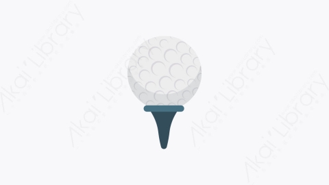 图片素材-0002-高尔夫golf卡通扁平体育运动活动元素图标